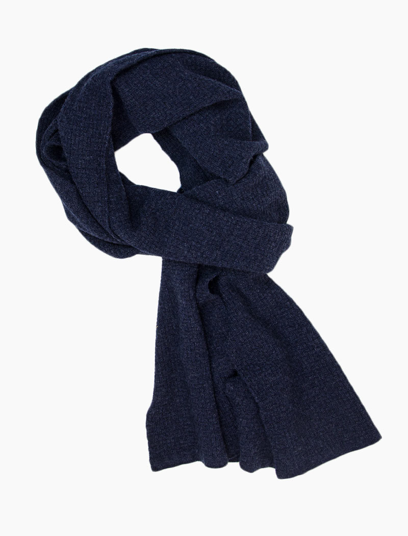 Mens Blue Cashmere Scarf