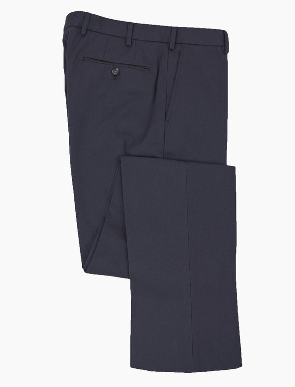 Men's Navy Cavalry Twill Cotton Comfort Trousers - 40 Colori