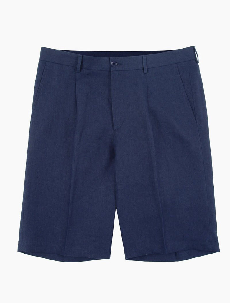 Navy blue Wool pleat - IetpShops Morocco - front trousers Shorts