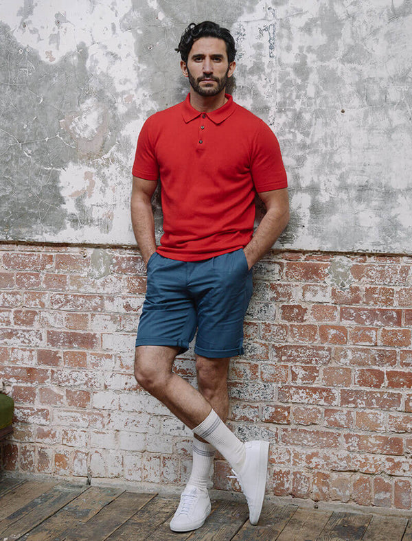 Polo shorts outlet red